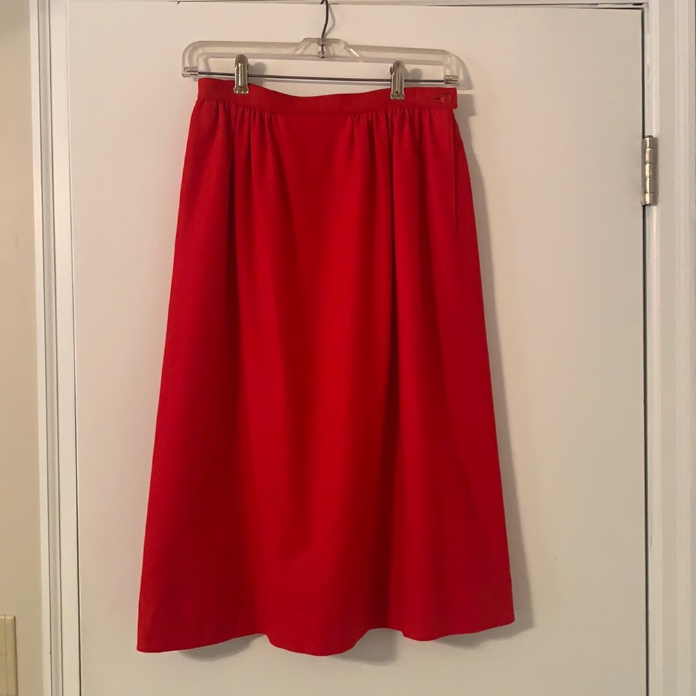 Pendleton Vintage Red 100% Wool Skirt, 8